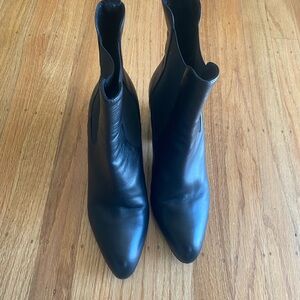 Black Leather Ankle Boots M Gemi 38.5